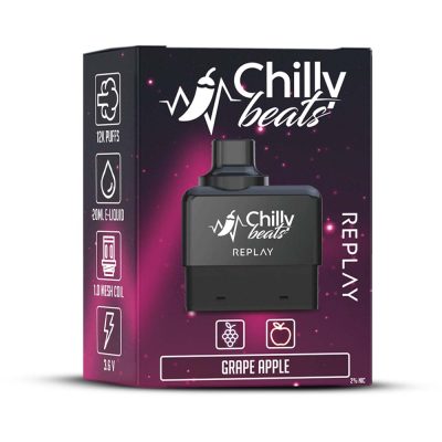 CHILLY BEATS REPLAY REFILL 12K BOX GRAPE APPLE