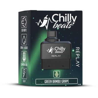 CHILLY BEATS REPLAY REFILL 12K BOX GREEN BAMBU GRAPE