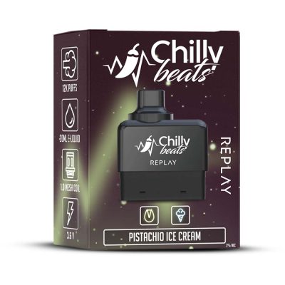 CHILLY BEATS REPLAY REFILL 12K BOX PISTACHIO ICE CREAM